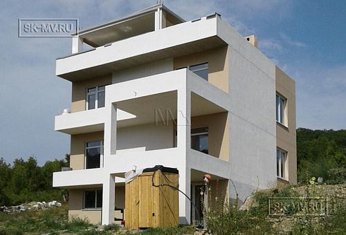 Четырехэтажный дом из газобетона в стиле Хай Тек с эксплуатируемой плоской кровлей в КП Наше место - 3