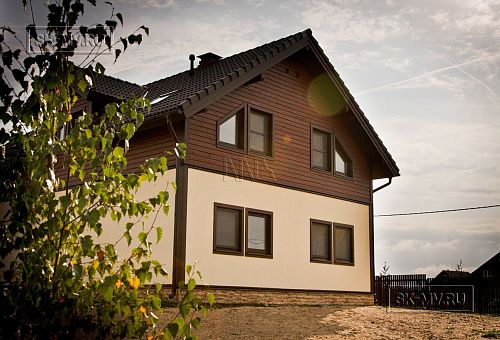 Строительство двухэтажного каркасного коттеджа 180 кв м в альпийском стиле в КП Смартвилль Москва - 15