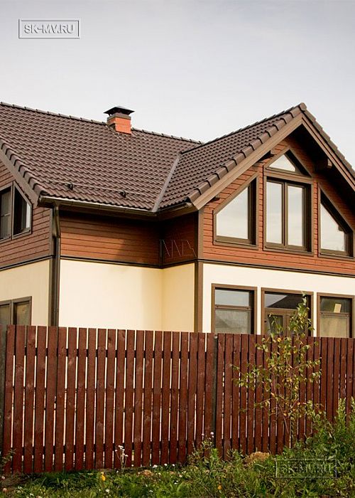 Строительство двухэтажного каркасного коттеджа 180 кв м в альпийском стиле в КП Смартвилль Москва