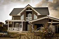 Строительство каркасного коттеджа с кирпичной отделкой в поселке Черничные поля Москва - мини - 2