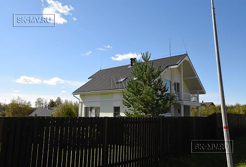 Фото репортаж с места строительства каркаснго дома Северная корона 68 в стиле шале площадью около 200 кв м в п Волочаевка Ленинградской области - 6