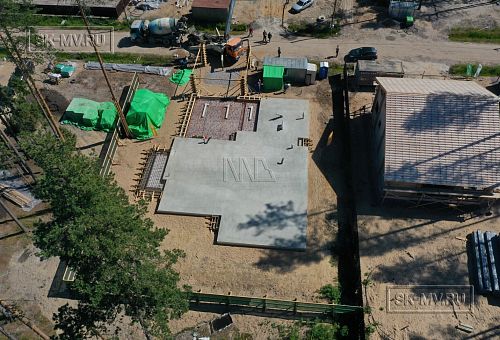 Монтаж индивидуального расчётного фундамента УШП PRO для строительства кирпичного двухэтажного дома в Рощино 2, S плиты = 340 кв.м, Лениградская обл. - 14