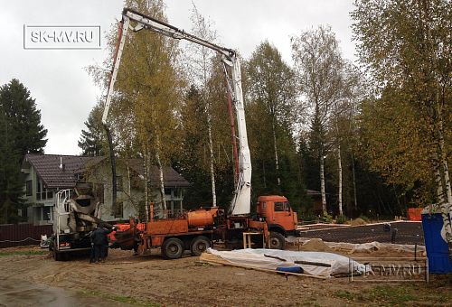 12. Бетонирование фундамента дома