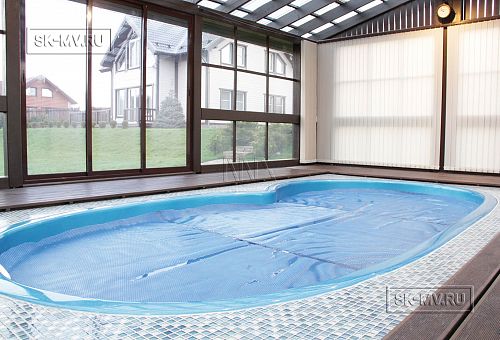 Дизайн интерьера одноэтажного каркасного СПА комплекса с бассейном в Зеркальном - 8