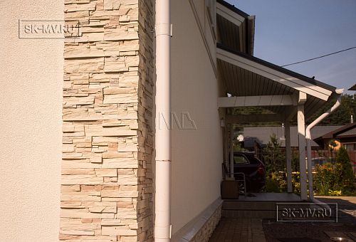 Строительство каркасного дома с навесом для автомобиля в п Пески - 18