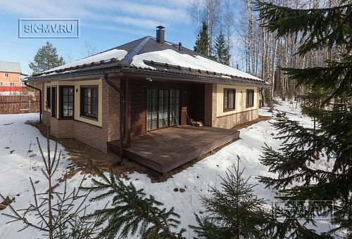 Построенный одноэтажный дом из газобетона с шатровой крышей в СНТ Фауна - 13