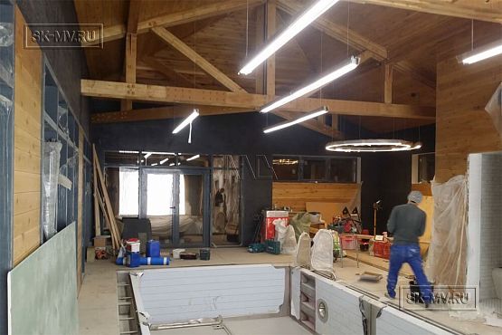 Фото репортаж с места строительства SPA комплекса с панорамными окнами в кп Сосновый берег  - 7