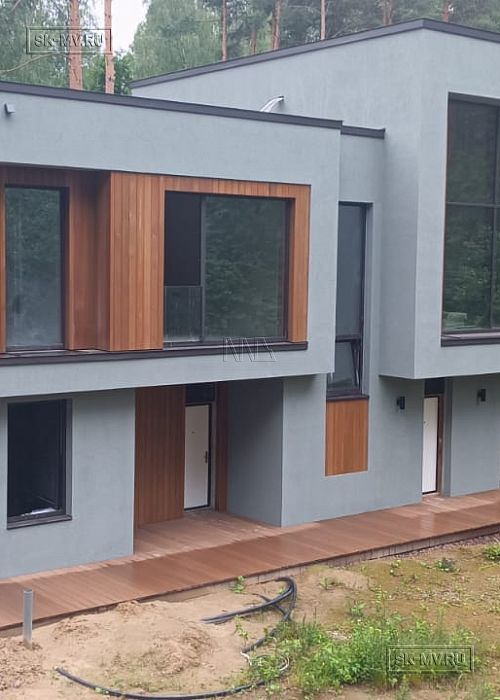 Строительство двухэтажного загородного дома в стиле Хай Тек