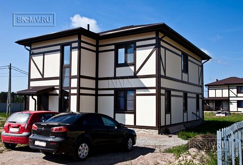 Построенный в п Парквей по каркасной технологии двухэтажный загородный дом в стиле фахверк площадью 200 кв м - 2