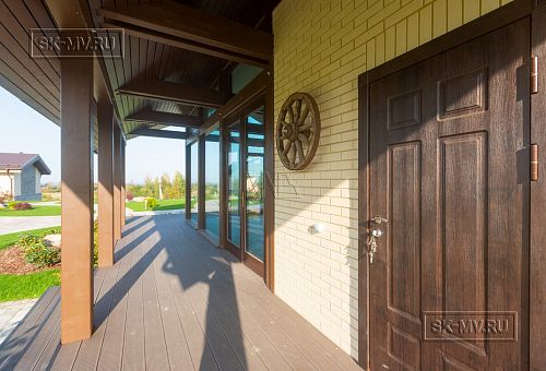 Строительство летней кухни по технологии фахверк с панорамным остеклением в д Пеники - 9