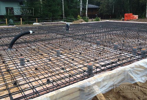 11. Армирование ростверков и плиты фундамента дома