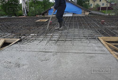 Бетонирование монолитных м.э. перекрытий