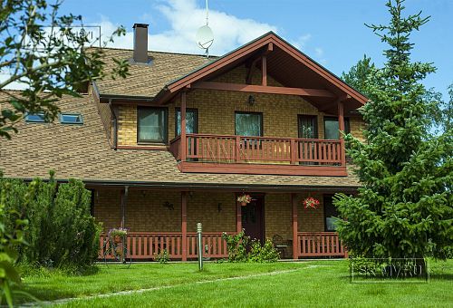 Строительство двухэтажного каркасного коттеджа 263 кв м с балконом, террасой и навесом для автомобилей в п Володарский - 2