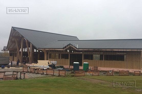 Построенный клубный дом с рестараном по технологии фахверк для гольф-клуба Земляничные поляны - 12