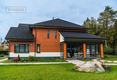 Строительство двухэтажного дома из газобетона с верандой с панорамным остеклением в КП Сосновое - 8