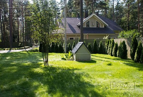 Построенный двухэтажный каркасный коттедж в комаровском стиле в п Комарово - 5