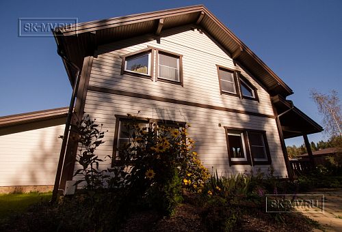 Построенный небольшой каркасный коттедж с мансардным этажом Галактика 9 - 22