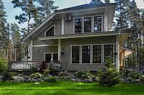 Построенный двухэтажный каркасный коттедж в комаровском стиле в п Комарово - мини - 36