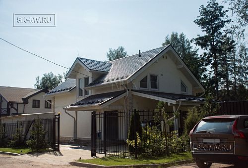 Строительство каркасного дома с навесом для автомобиля в п Пески - 15