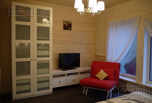 Пример внутренней отделки комбинированного загородного дома с цокольным этажом в п Ольшанки - 18