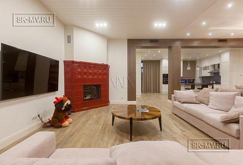 Дизайн интерьера загородного дома из кирпича в Пениках 1 - 27