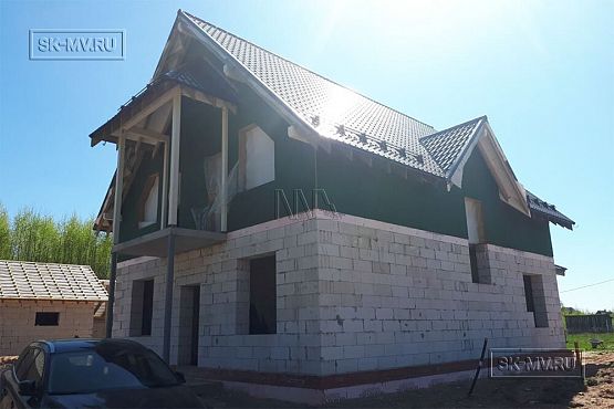 Энергоэффективный комбинированный дом построен в сочетании каркасной технологии и газобетона в селе Орлино в Гатчинском районе Ленинградской области - 14