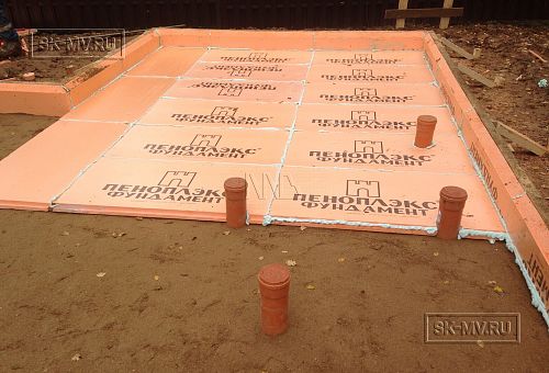 14. Утепление основания фундамента бани