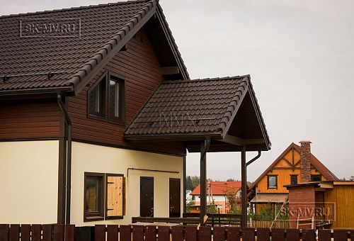 Строительство двухэтажного каркасного коттеджа 180 кв м в альпийском стиле в КП Смартвилль Москва - 21