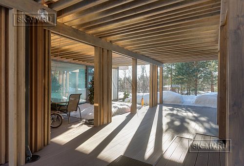 Пример внутренней отделки террасы-барбекю в Выборгском районе Ленинградской области - 1