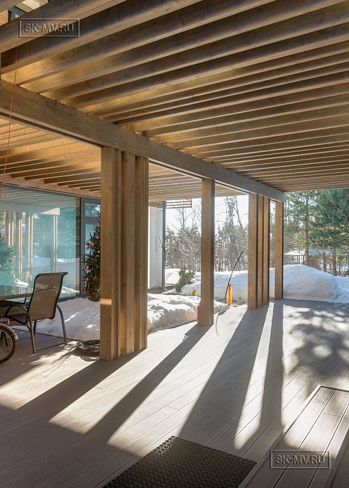 Интерьер террасы барбекю 