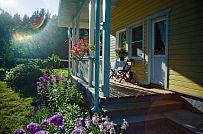 Строительство одноэтажного каркасного дома 95 кв м с фасадной отделкой желтой отделочной доской в г. Приозерск - мини - 5