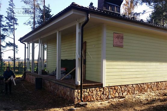 Фото репортаж с места строительства SPA комплекса с панорамными окнами в кп Сосновый берег  - 13