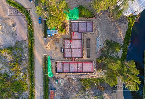 Монтаж индивидуального расчётного фундамента УШП PRO для строительства кирпичного дома в Рощино 2, S плиты = 530 кв.м, Лениградская обл. - 1