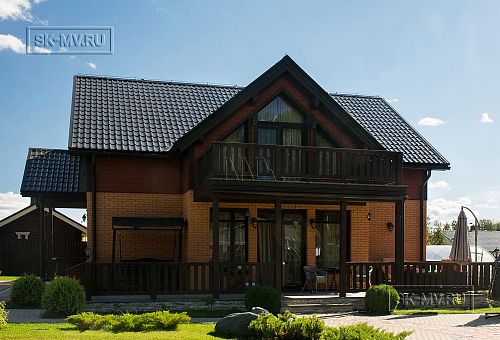 Строительство энергоэффективного каркасного дома 200 кв м с балконом Северная корона 26 - 2