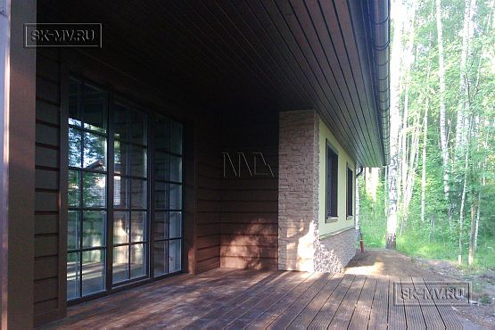 Построенный одноэтажный дом из газобетона с шатровой крышей в СНТ Фауна - 7