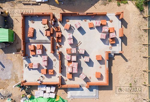 Монтаж индивидуального расчётного фундамента УШП PRO для строительства кирпичного двухэтажного дома в Рощино 2, S плиты = 340 кв.м, Лениградская обл. - 52