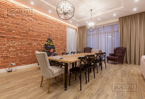 Дизайн интерьера загородного дома из кирпича в Пениках 1 - 38