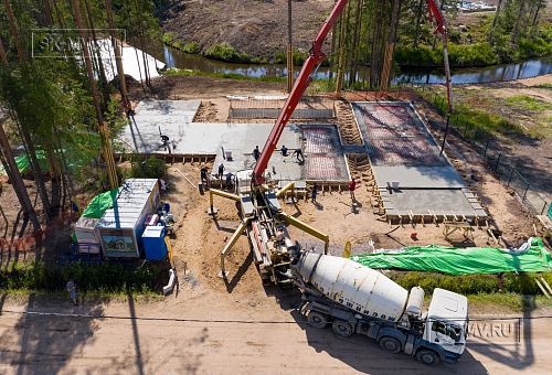 Монтаж индивидуального расчётного фундамента УШП PRO для строительства кирпичного дома в Рощино 2, S плиты = 530 кв.м, Лениградская обл. - 29