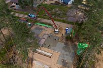 Монтаж индивидуального расчётного фундамента УШП PRO для строительства кирпичного дома в Рощино 2, S плиты = 530 кв.м, Лениградская обл. - мини - 24