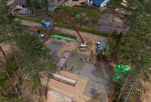 Монтаж индивидуального расчётного фундамента УШП PRO для строительства кирпичного дома в Рощино 2, S плиты = 530 кв.м, Лениградская обл. - 24