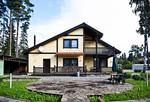 Строительство большого желтого каркасного дома с гаражом и сауной в пгт Сиверский - 24