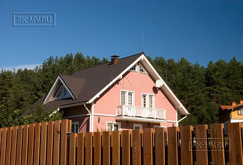 Построенный каркасный дом ок 170 кв м с балконом и террасой Северная корона 65 в пос. Волочаевка - 4