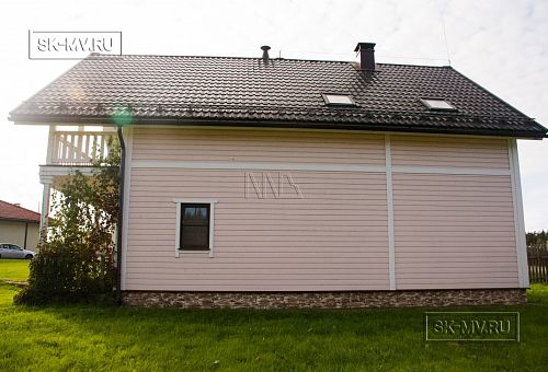 Строительство каркасного коттеджа с большой террасой в п Ольшаники - 11