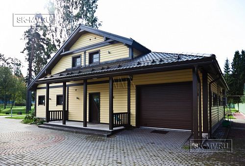 Строительство большого желтого каркасного дома с гаражом и сауной в пгт Сиверский - 14