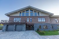 Фото репортаж с места строительства комбинированного дома площадью 1400 кв м с цоколем и СПА в д Пеники Ленобласти - мини - 36