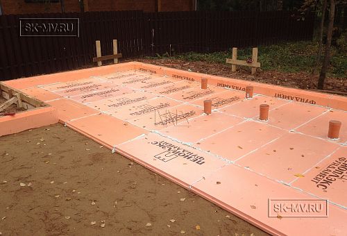 14. Утепление основания фундамента бани