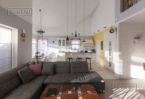 Дизайн интерьера каркасного дома в Оликах 3 - 53