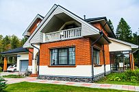 Строительство двухэтажного дома из газобетона с верандой с панорамным остеклением в КП Сосновое - мини - 13