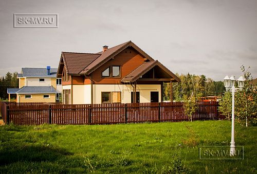 Строительство двухэтажного каркасного коттеджа 180 кв м в альпийском стиле в КП Смартвилль Москва - 18