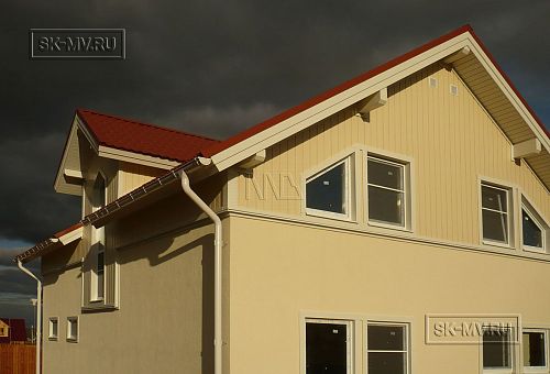 Строительство каркасного дома с комбинированным фасадом в КП Анютины Глазки - 3